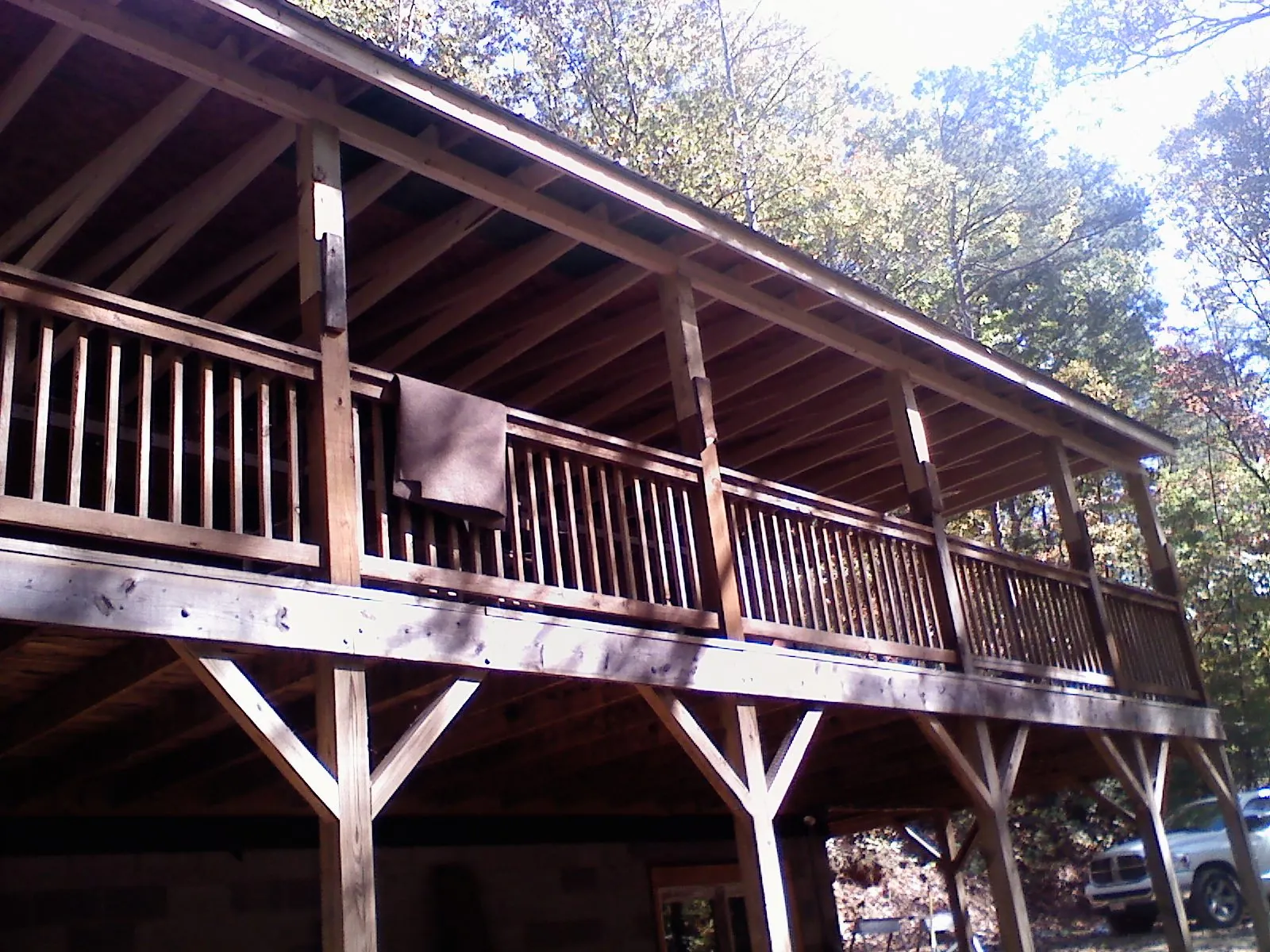 Timber framing under a new elevated porch and deck — Roof Leak Repair in Autryville by Roofing Brothers